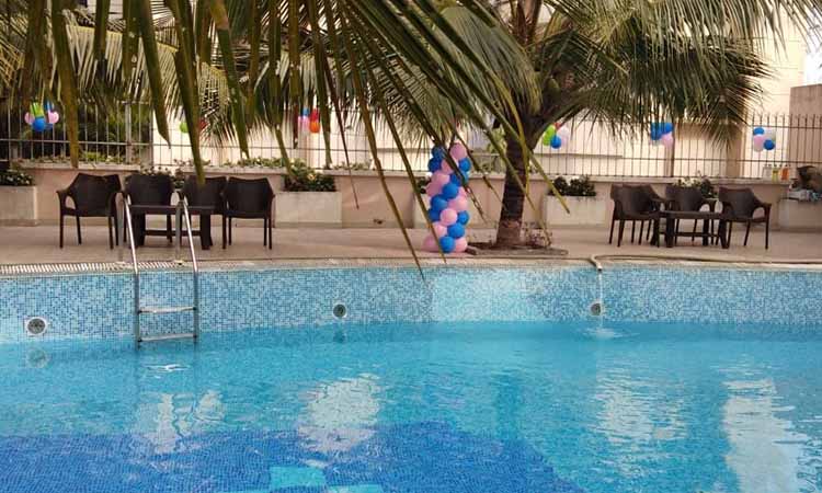 Om Leisure Resort Puri - Decorated Swimming Pool